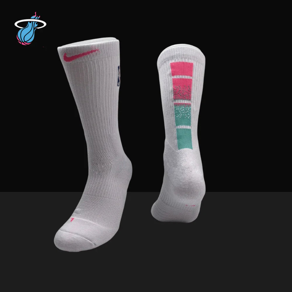 Nike NBA Elite Socks - Miami Heat City Edition Teal/Pink Gradient