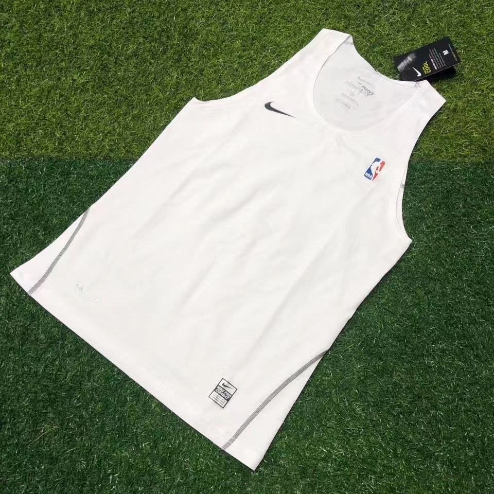 NBA Elite Pro White Compression Tank Top