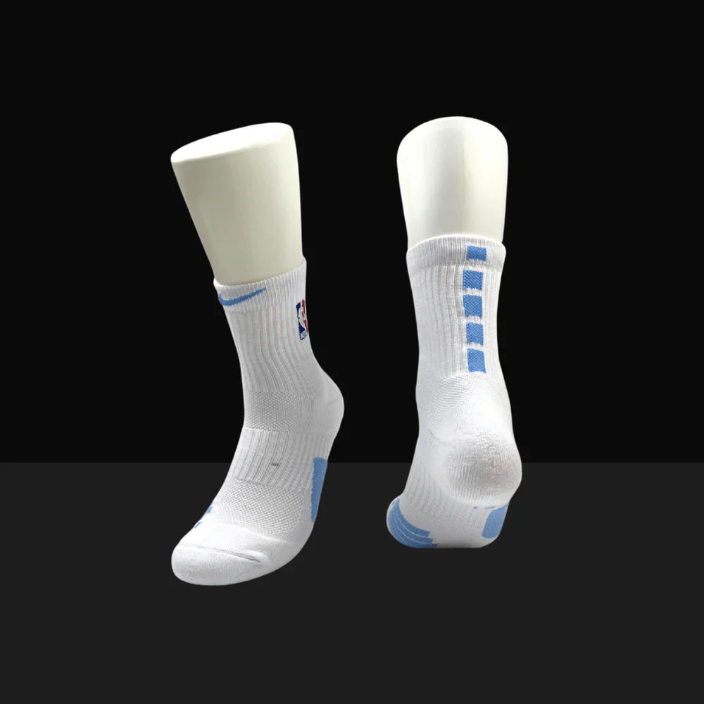 Nike NBA Elite Mid-Length Socks - White/Blue