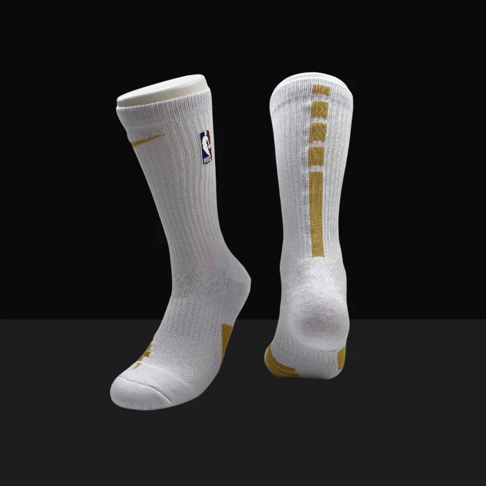 NBA Elite Crew Socks - White/Yellow