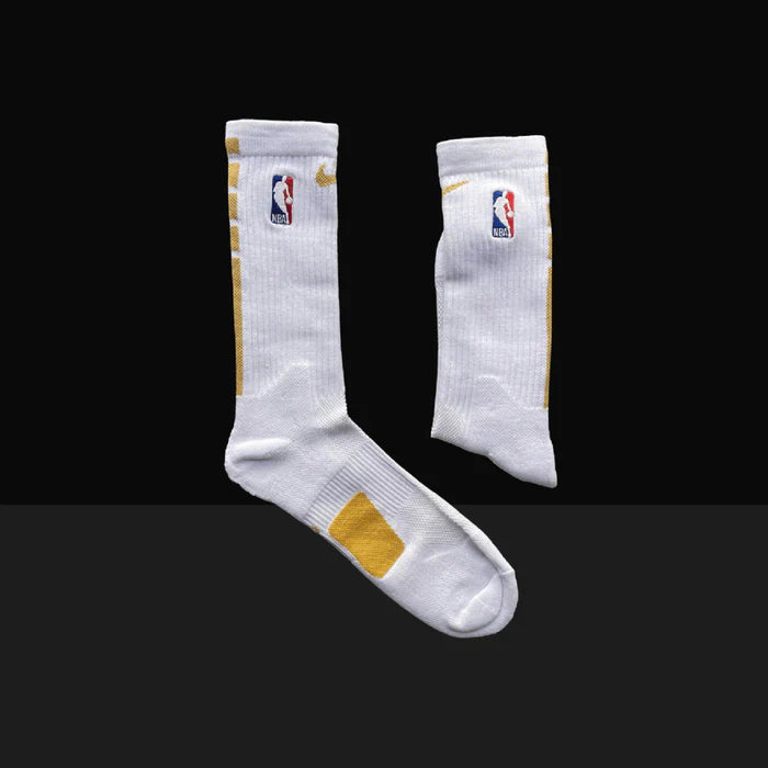 NBA Elite Crew Socks - White/Yellow