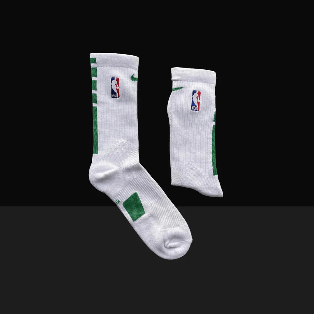 NBA Elite Crew Socks - White/Green