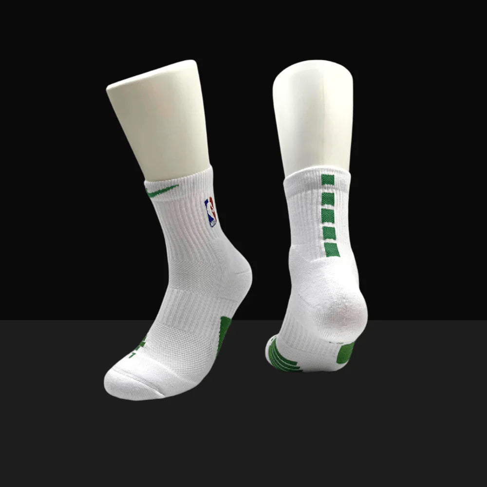 Nike NBA Elite Mid-Length Socks - White/Green