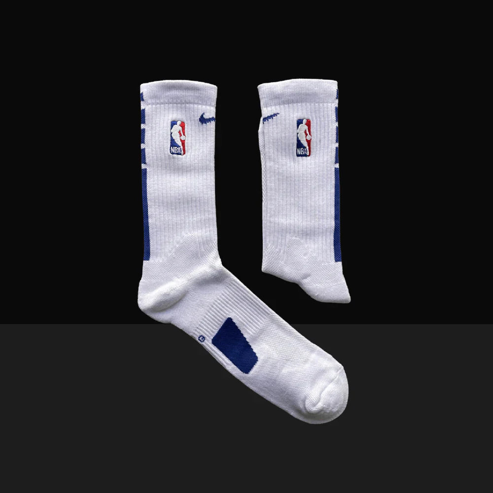 NBA Elite Crew Socks - White/Navy