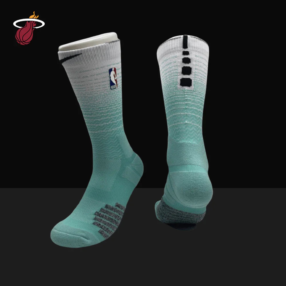 Nike NBA Elite Socks - Miami Heat City Edition Teal Gradient