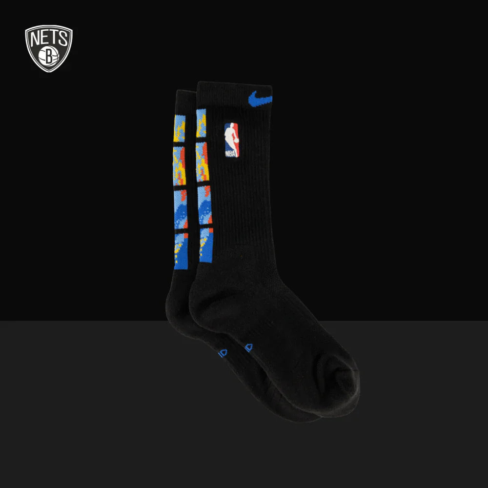 Nike NBA Elite Crew Socks - Nets City Edition Black