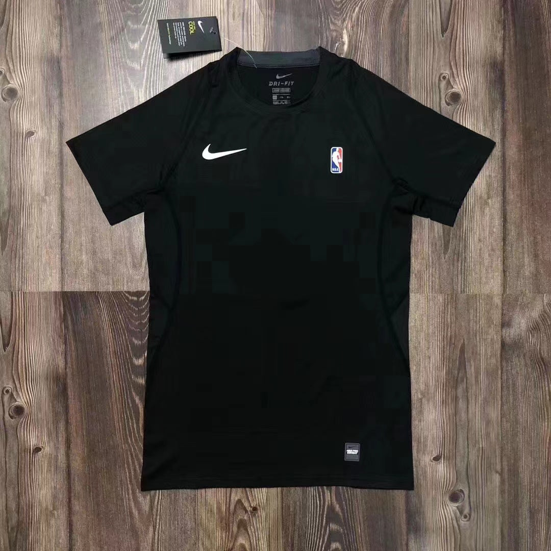 NBA Elite Pro Black Compression T-Shirt