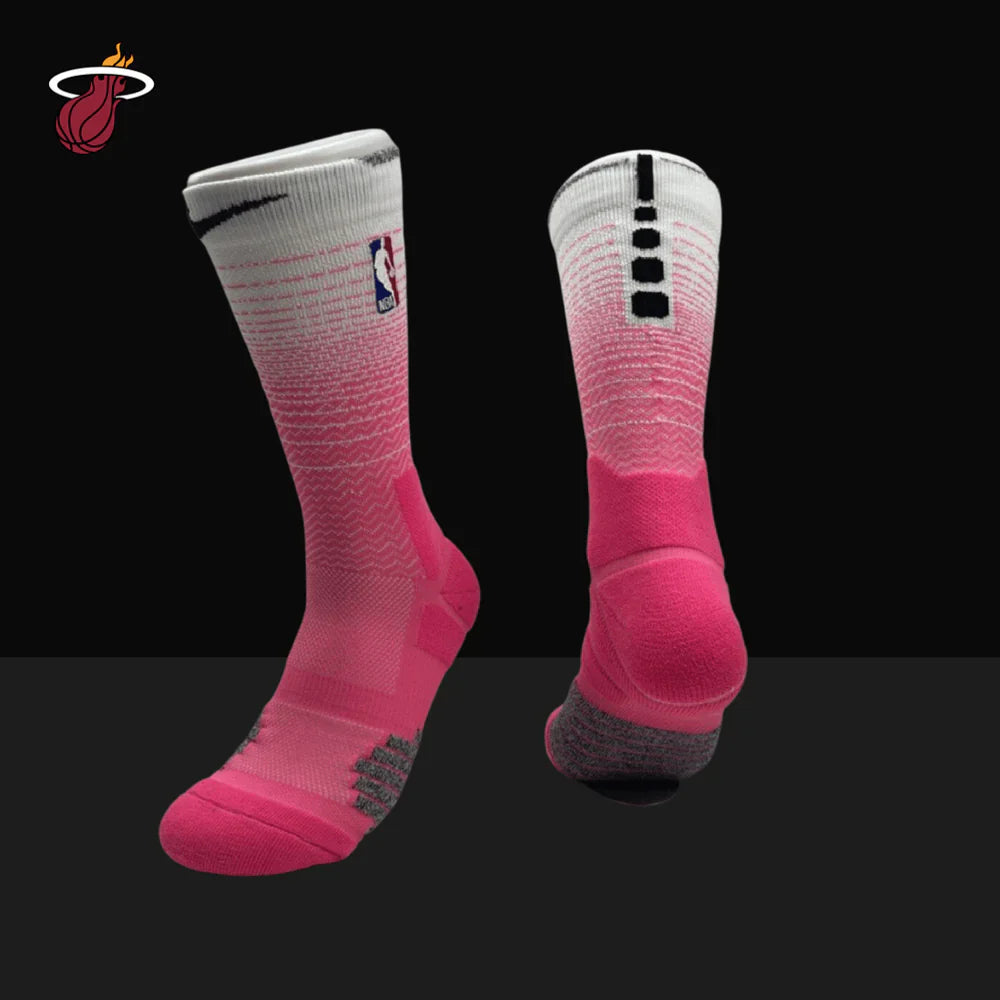 Nike NBA Elite Socks - Miami Heat City Edition Pink Gradient