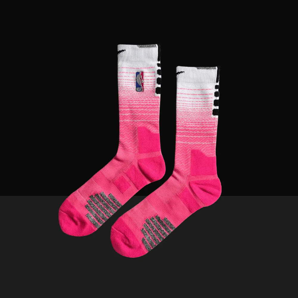 Nike NBA Elite Socks - Miami Heat City Edition Pink Gradient