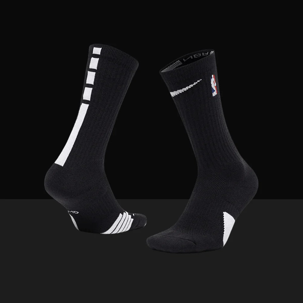 NBA Elite Crew Socks - Black/White