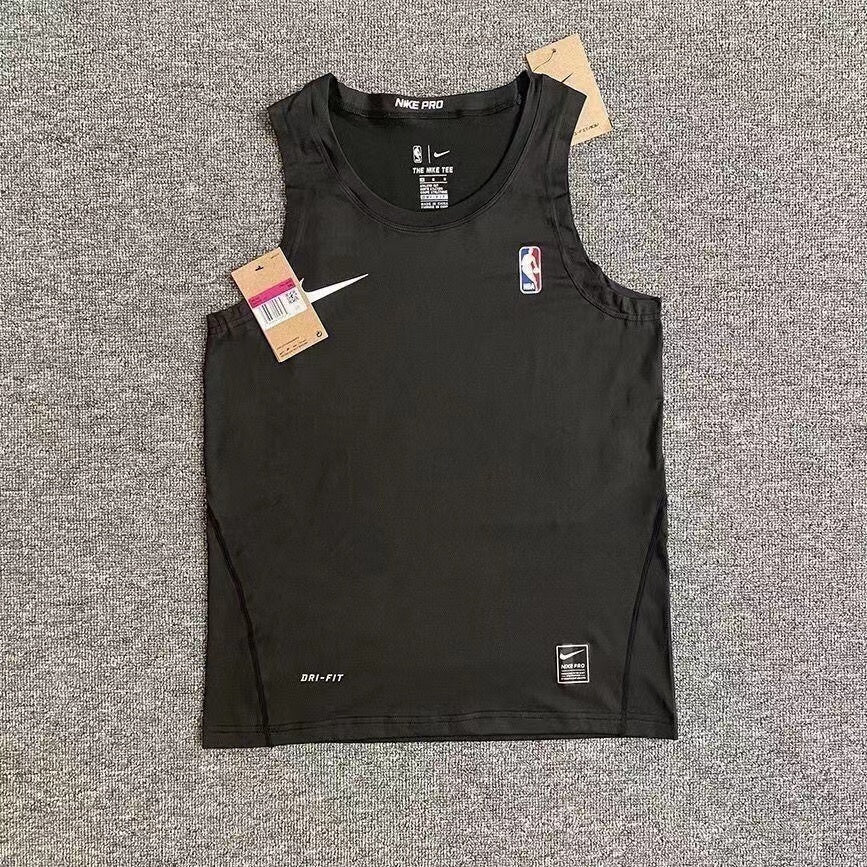 NBA Elite Pro Black Compression Tank Top