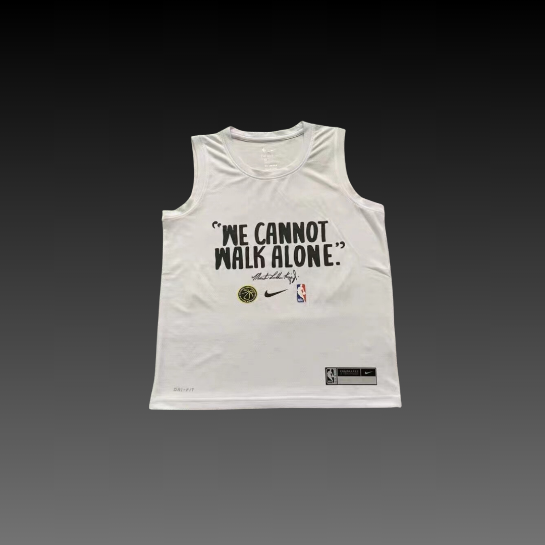 NBA MLK White Warm-Up Tank Top