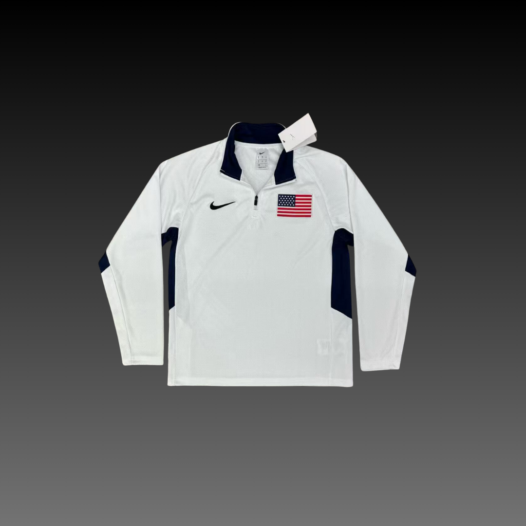 Team USA Quarter-Zip Jacket White