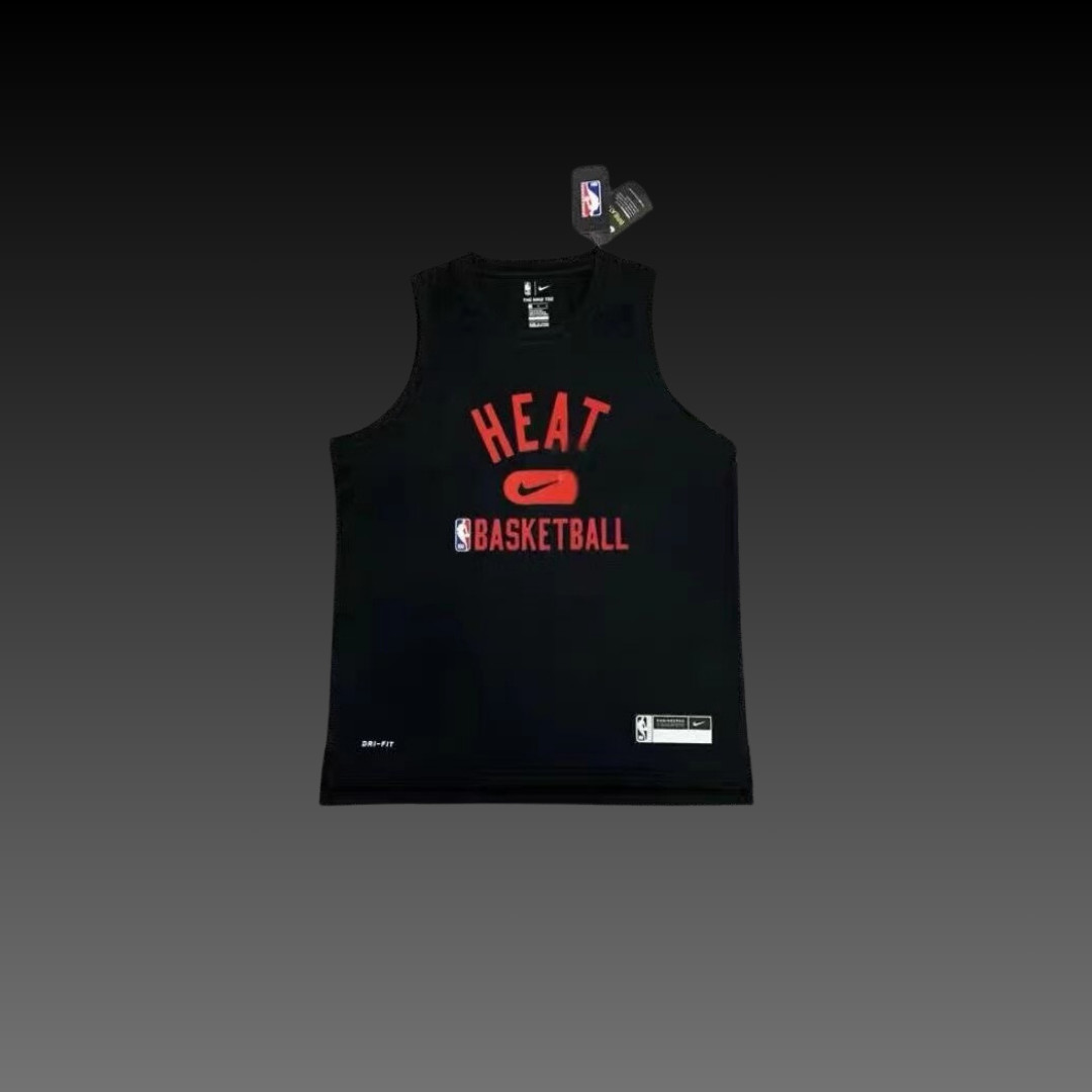 Miami Heat Black Warm-Up Tank Top