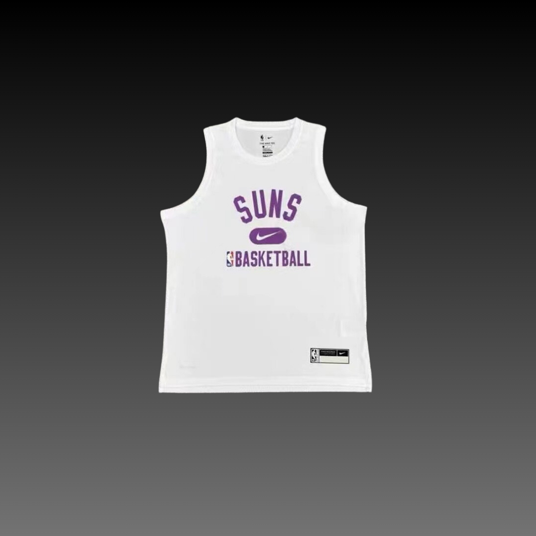 Phoenix Suns White Warm-Up Tank Top