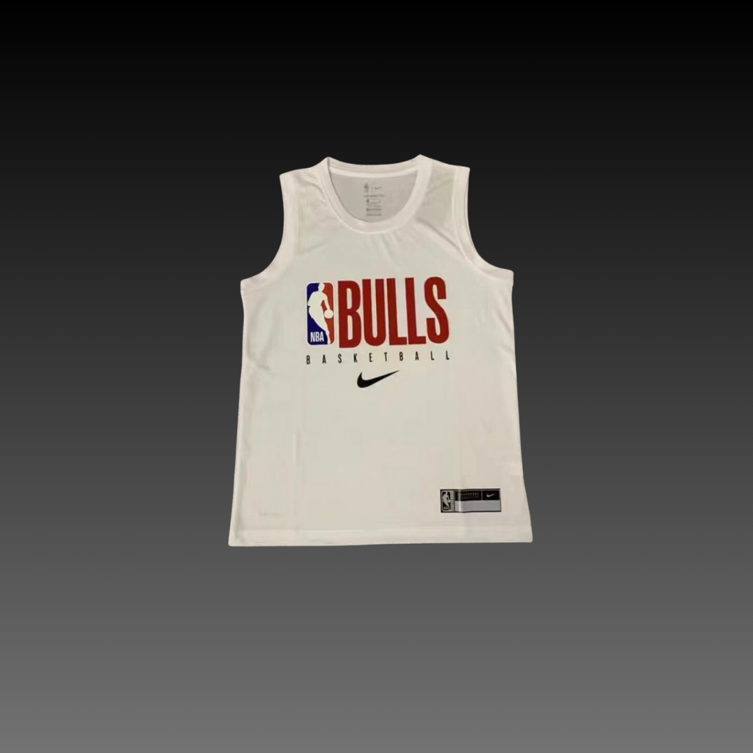 Chicago Bulls White Warm-Up Tank Top