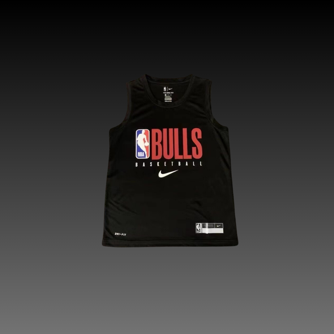 Chicago Bulls Black Warm-Up Tank Top