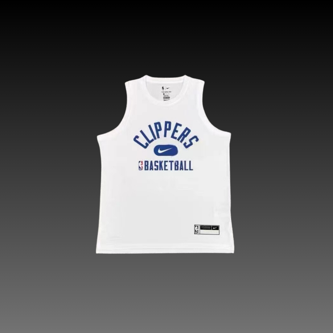 Los Angeles Clippers White Warm-Up Tank Top