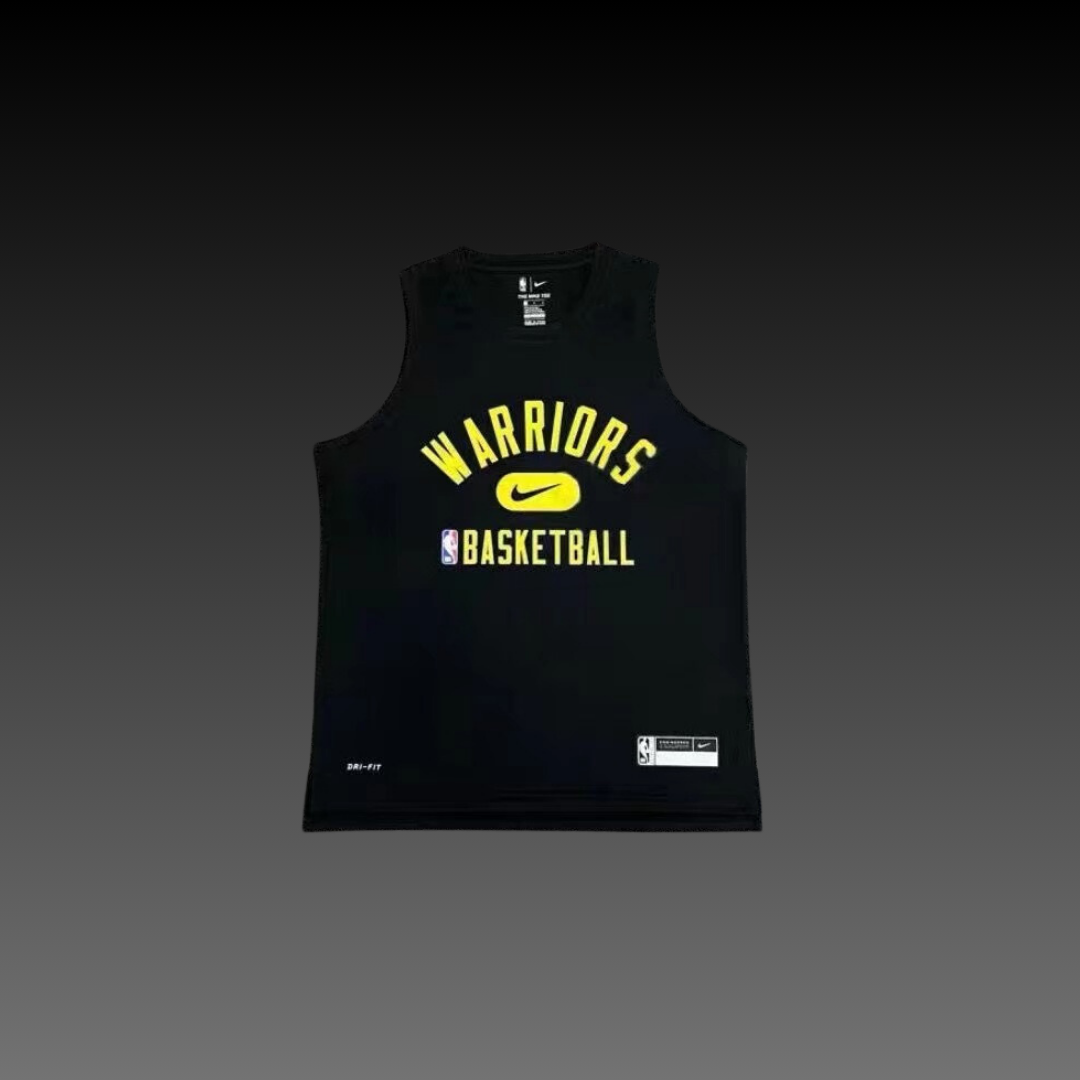 Golden State Warriors Black Warm-Up Tank Top