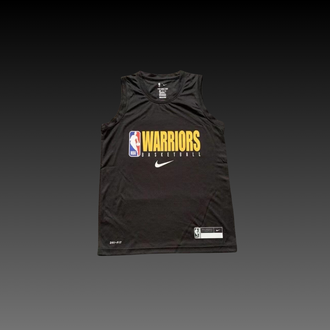 Golden State Warriors Black Warm-Up Tank Top