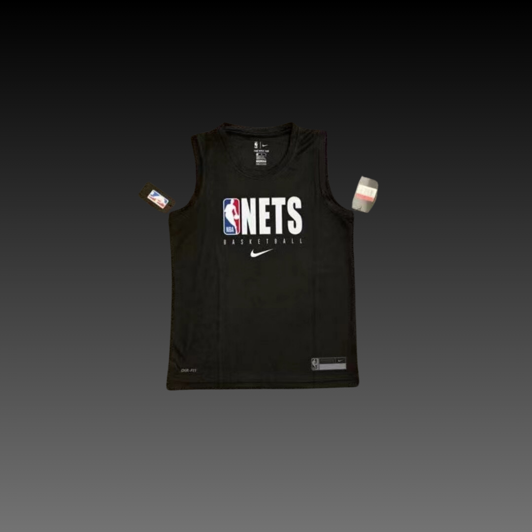 Brooklyn Nets Black Warm-Up Tank Top