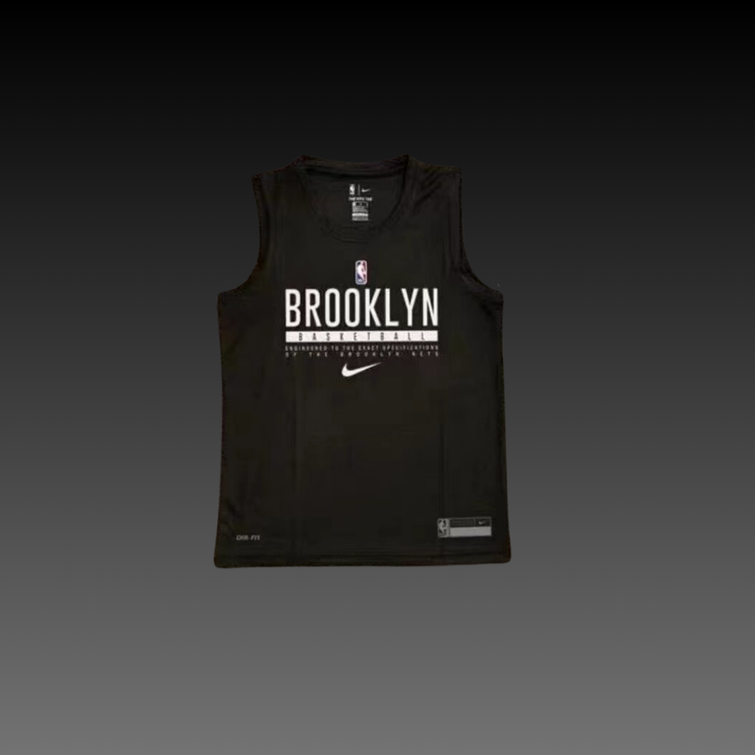 Brooklyn Nets Black Warm-Up Tank Top