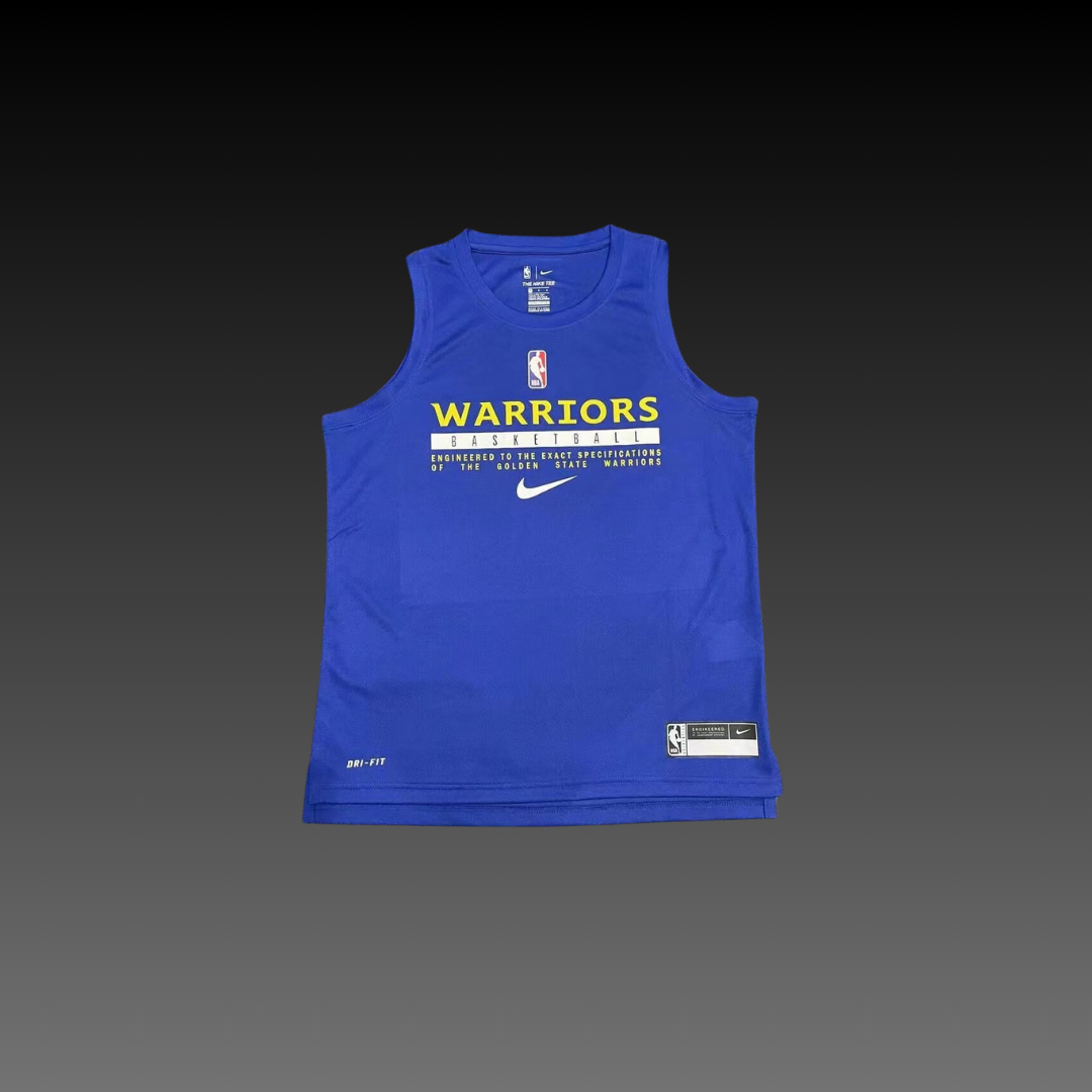 Golden State Warriors Blue Warm-Up Tank Top