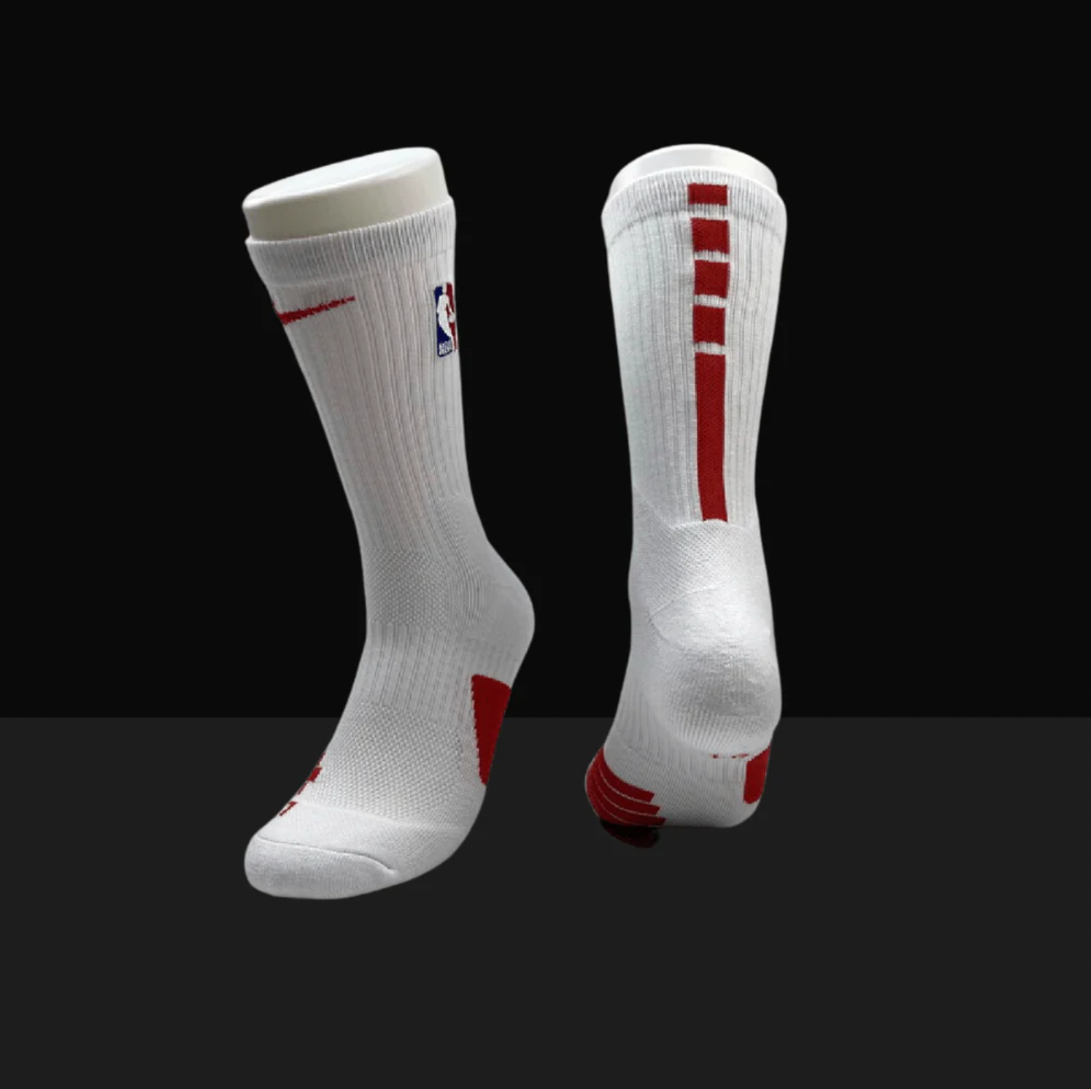 NBA Elite Crew Socks - White/Red