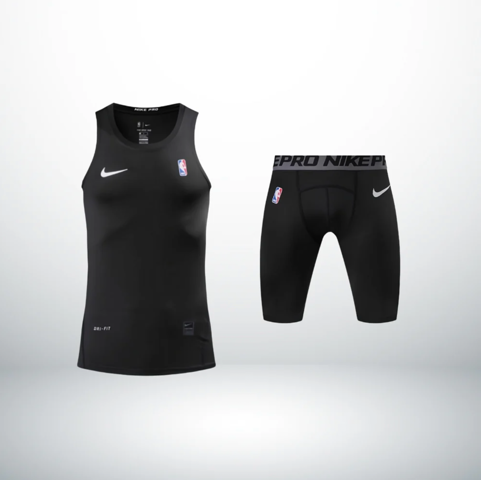 NBA Elite Pro Black Compression Set - Tank Top & Boxers