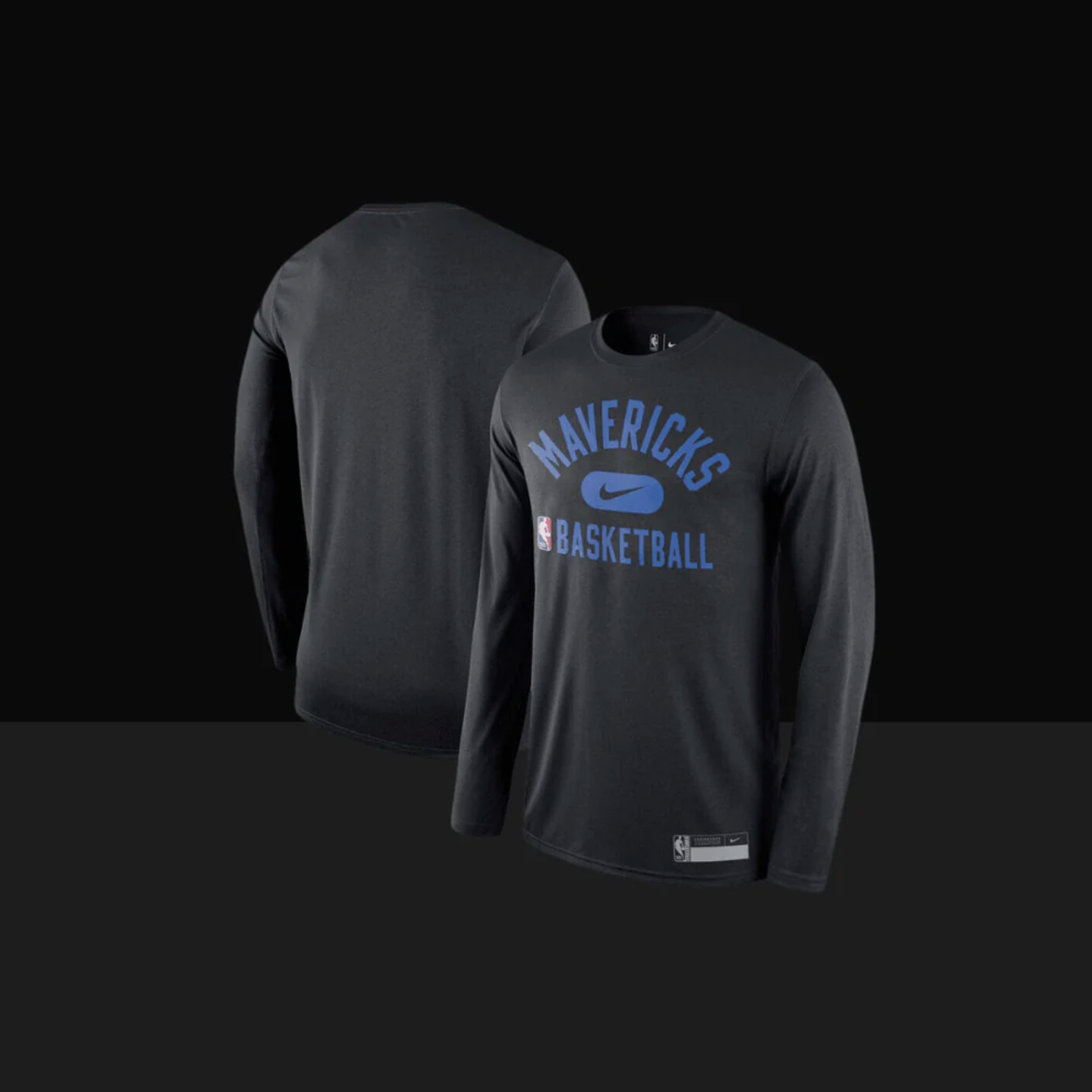 Dallas Mavericks On-Court Practice Performance Long Sleeve T-Shirt