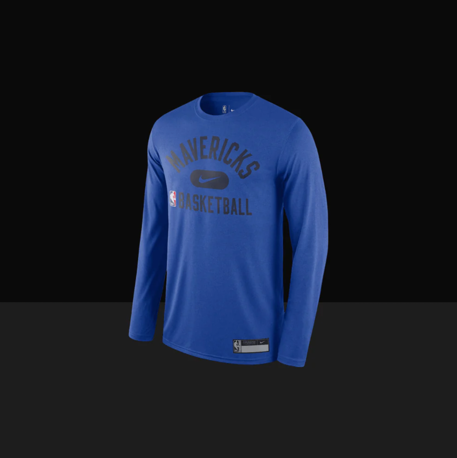 Dallas Mavericks On-Court Practice Performance Long Sleeve T-Shirt