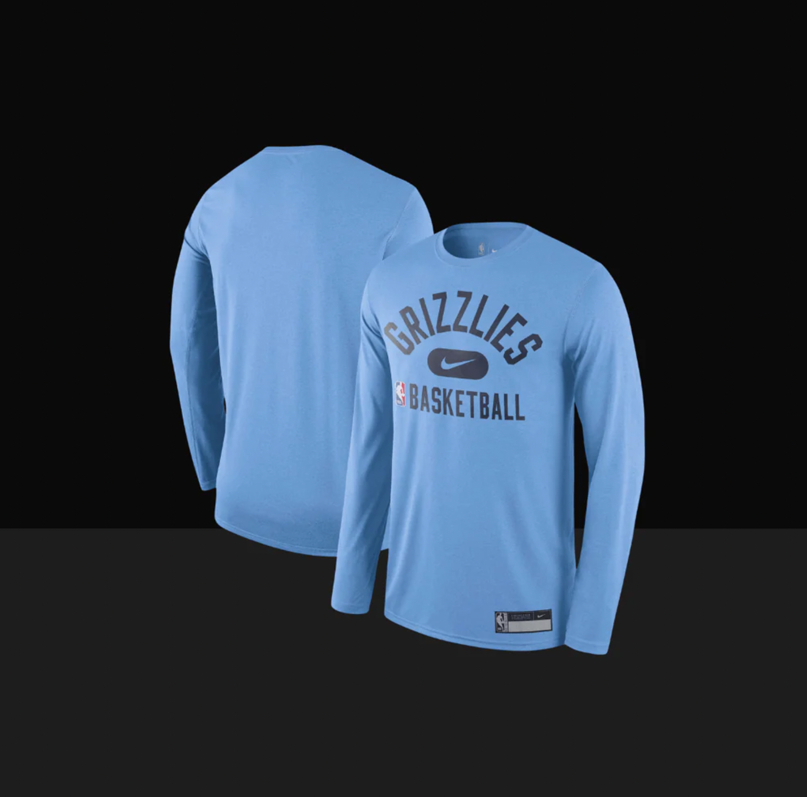 Memphis Grizzlies On-Court Practice Performance Long Sleeve T-Shirt