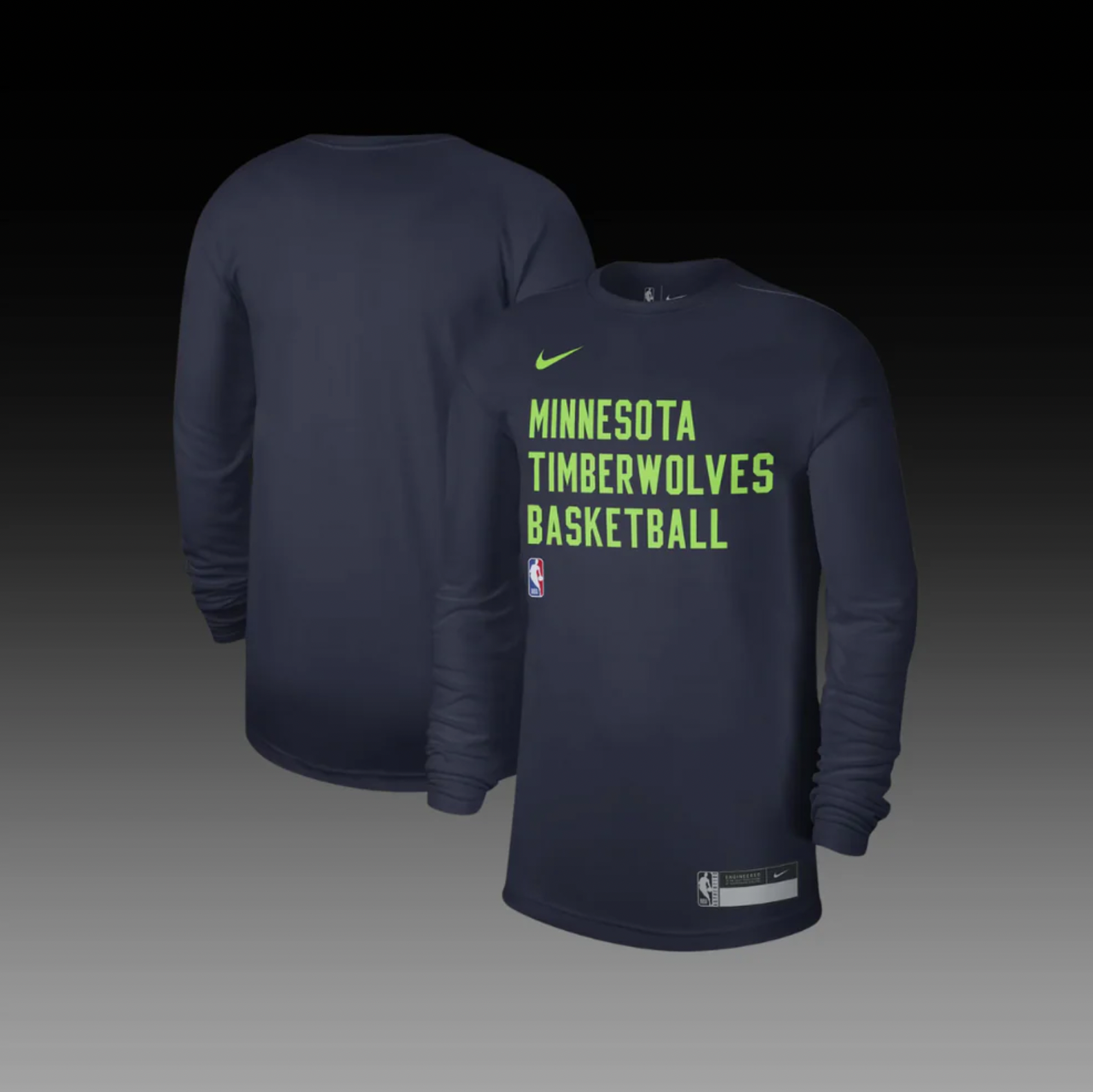 Minnesota Timberwolves On-Court Practice Performance Long Sleeve T-Shirt