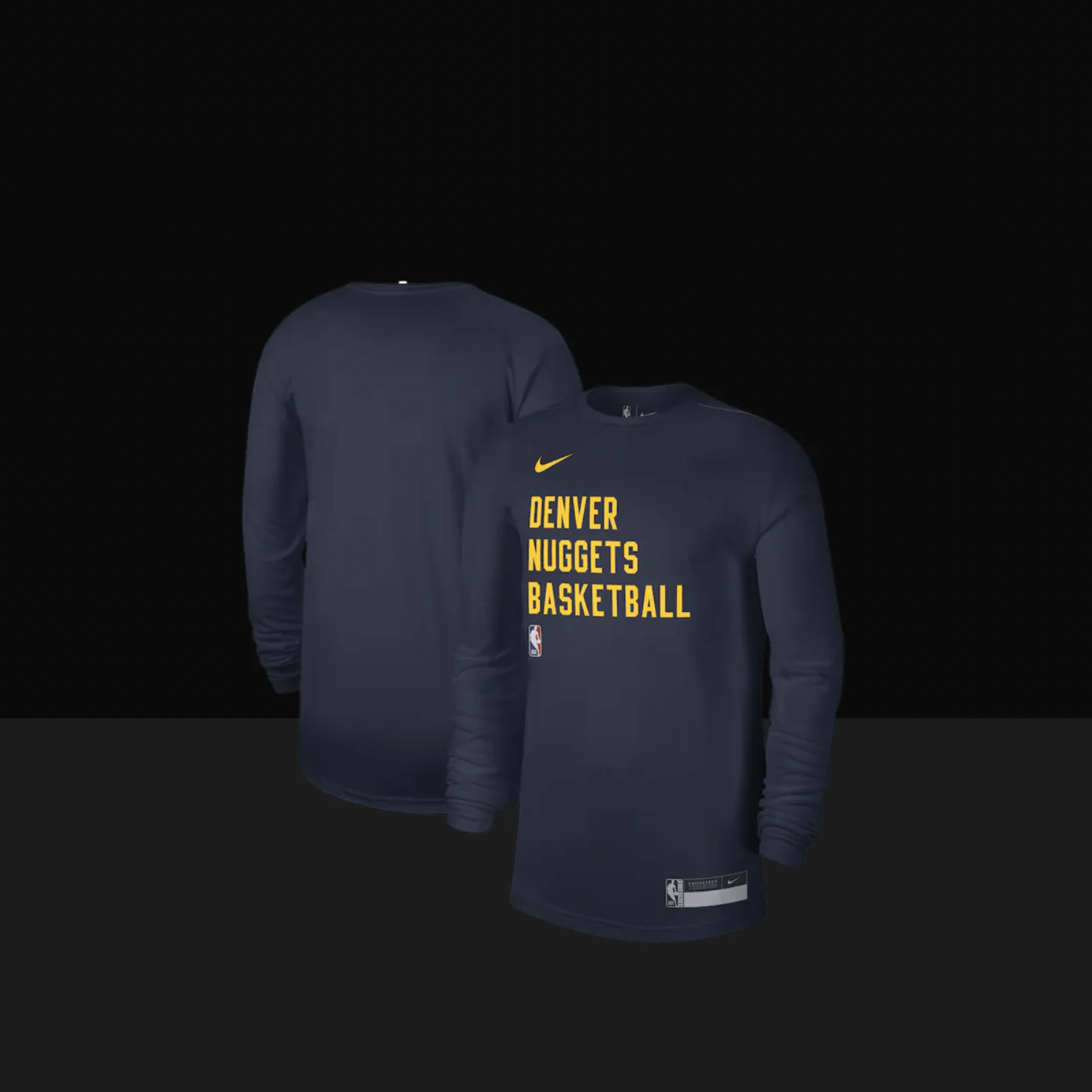 Denver Nuggets On-Court Practice Performance Long Sleeve T-Shirt