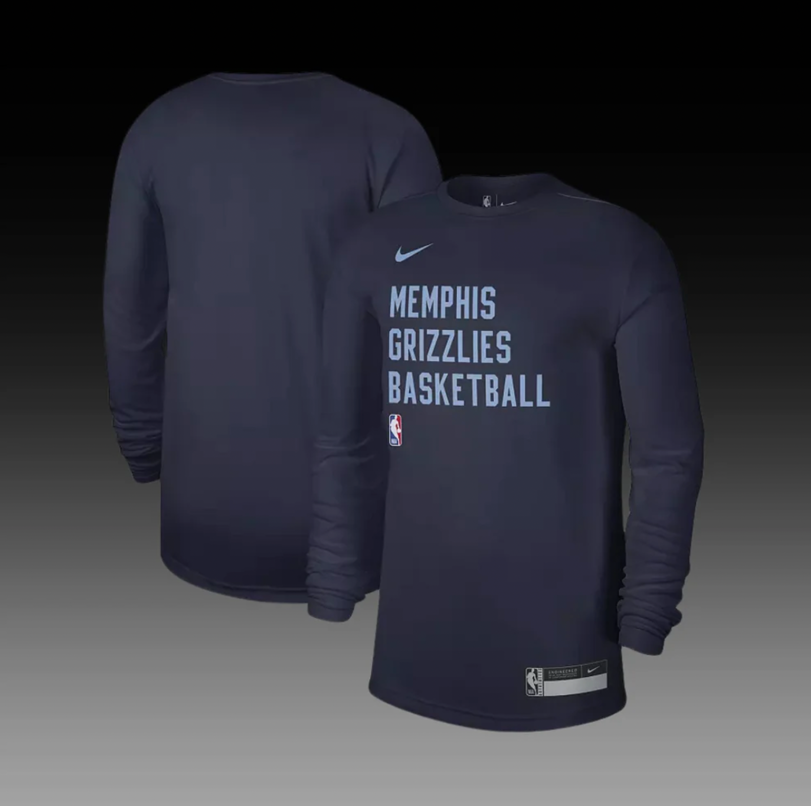 Memphis Grizzlies On-Court Practice Performance Long Sleeve T-Shirt