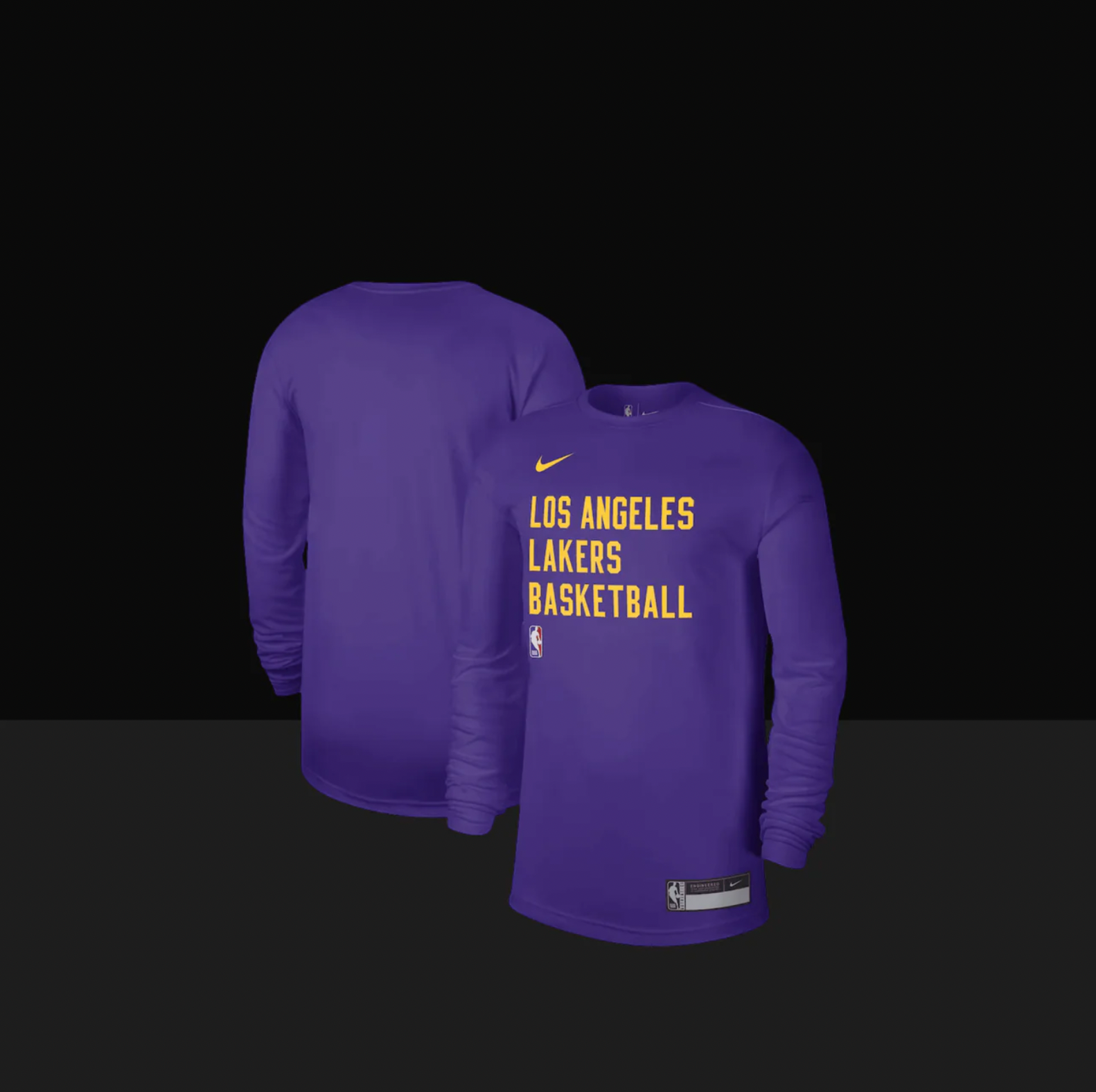 Los Angeles Lakers On-Court Practice Performance Long Sleeve T-Shirt