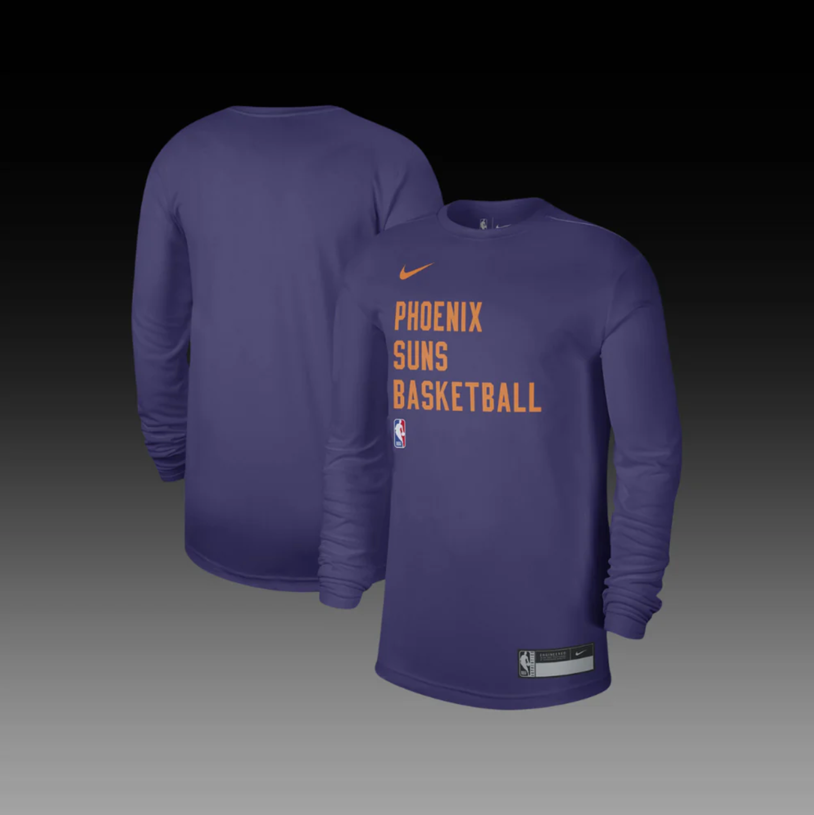 Phoenix Suns On-Court Practice Performance Long Sleeve T-Shirt