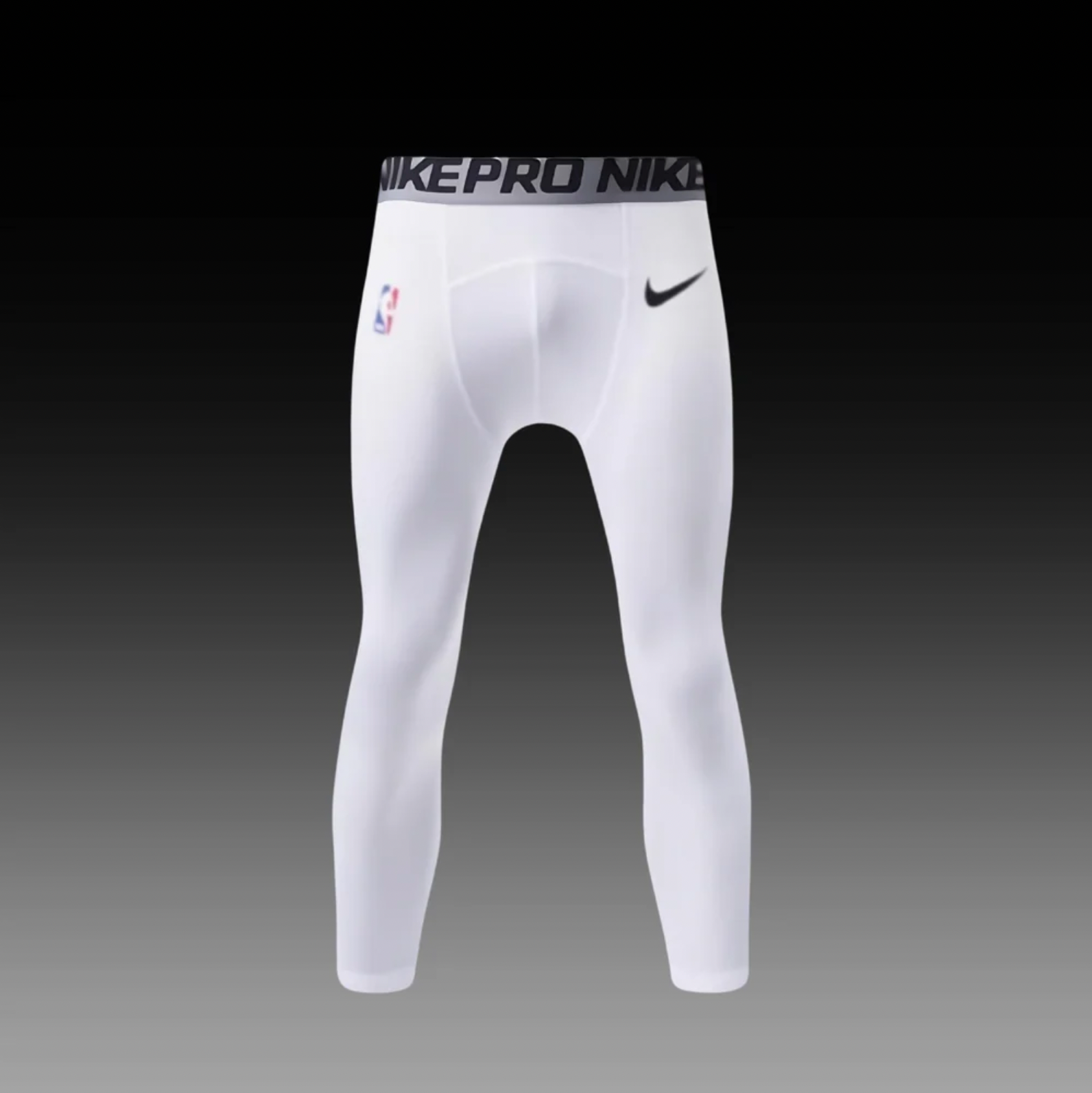 NBA Elite Pro White Compression Tights