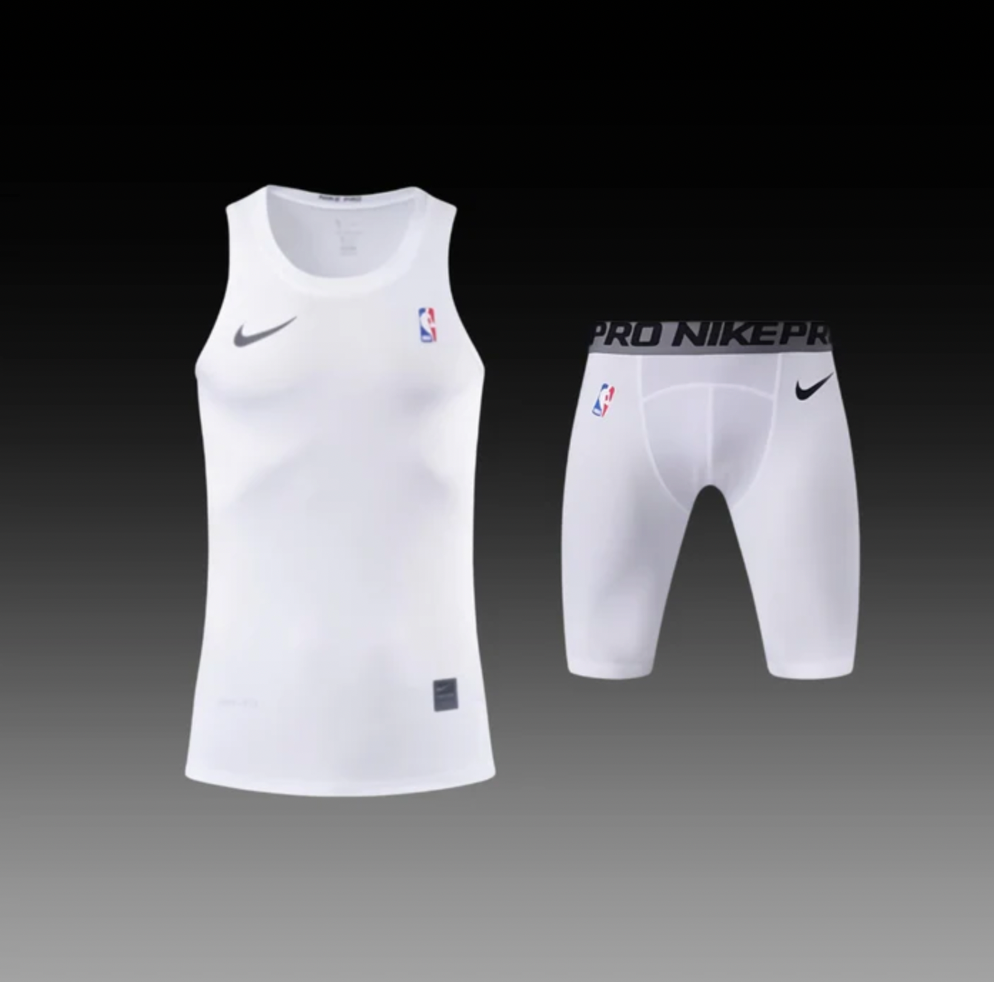 NBA Elite Pro Black Compression Set - Tank Top & Boxers