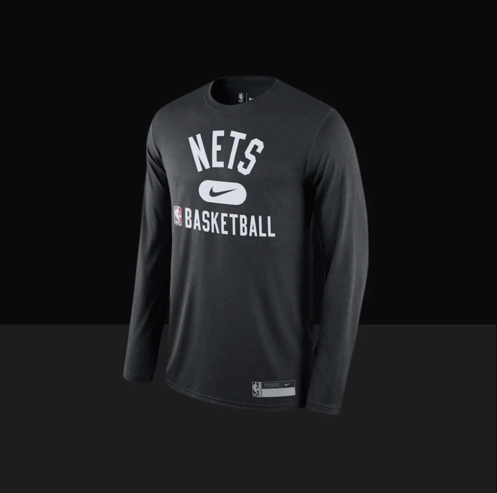 Brooklyn Nets On-Court Practice Performance Long Sleeve T-Shirt