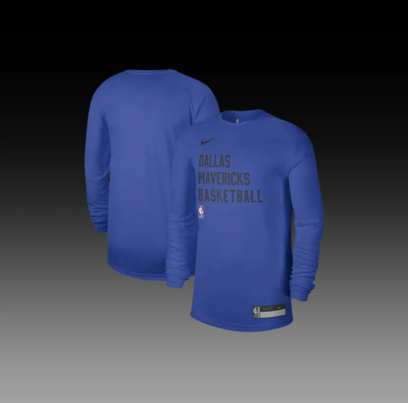 Dallas Mavericks On-Court Practice Performance Long Sleeve T-Shirt