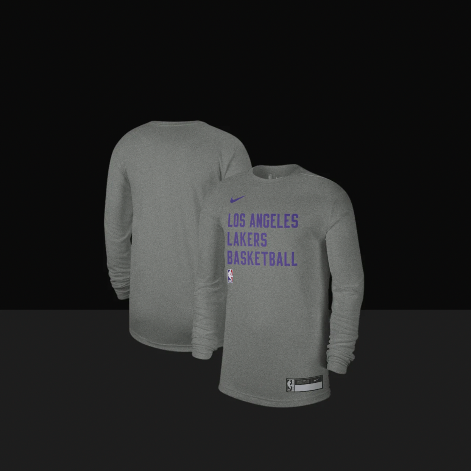 Los Angeles Lakers On-Court Practice Performance Long Sleeve T-Shirt