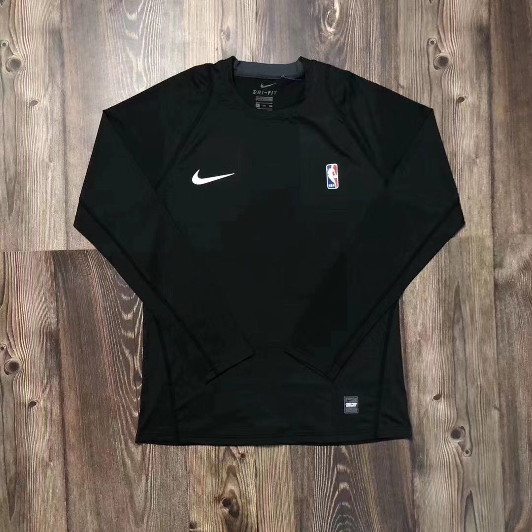 NBA Elite Pro Black Compression Long Sleeve