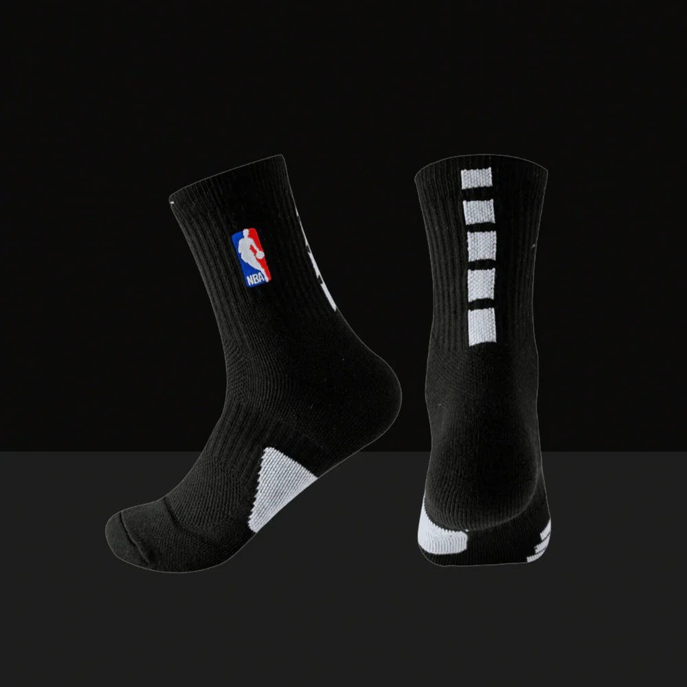 Nike NBA Elite Mid-Length Socks - Black/White