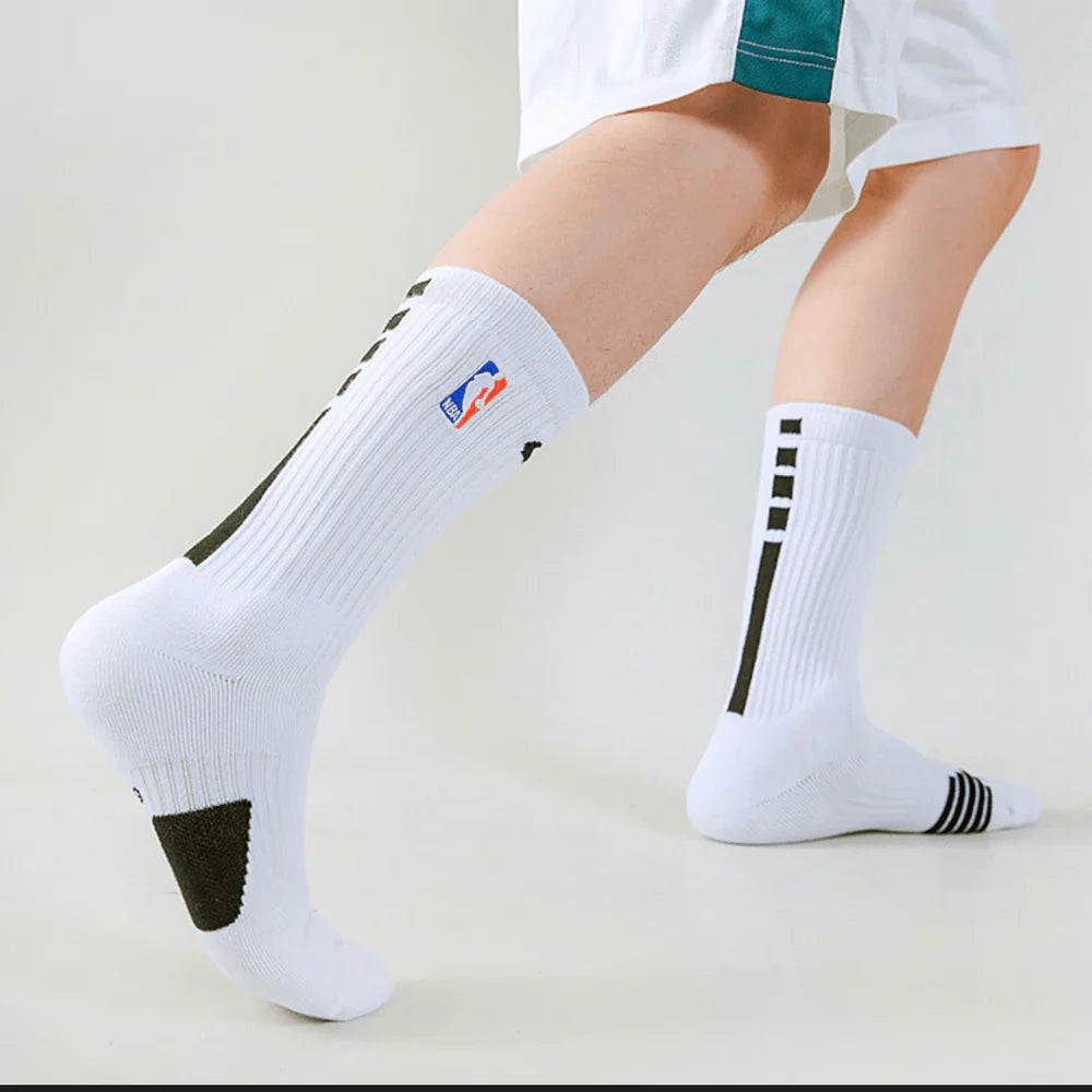 NBA Elite Crew Socks - White/Black