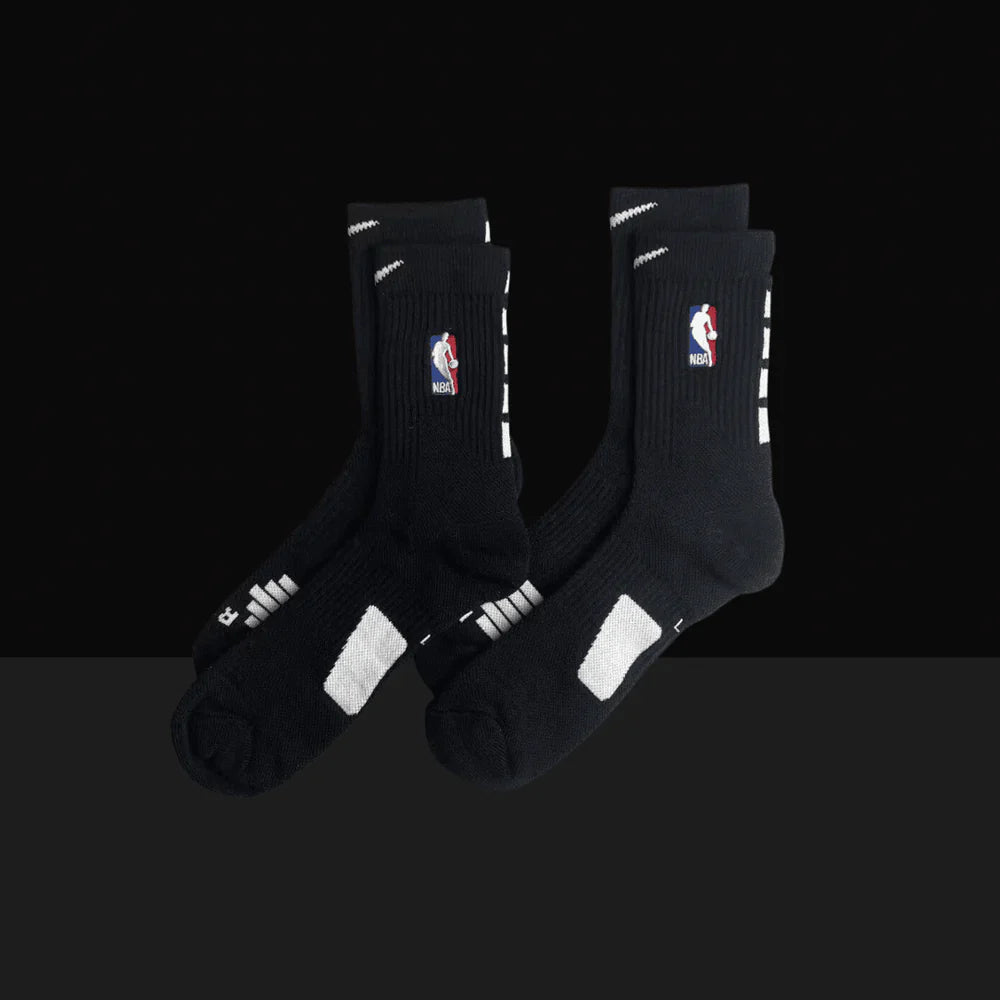 Nike NBA Elite Mid-Length Socks - Black/White